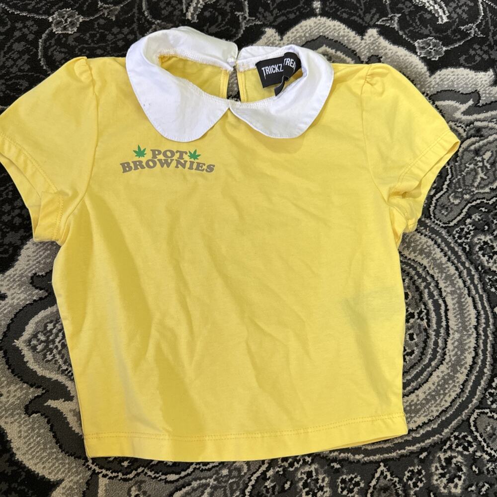 Trickz N’ Treatz Pot Brownies Scout Top, Yellow, XXS
